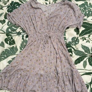 Endless Blu. Purple Floral Mini Sun Dress XS